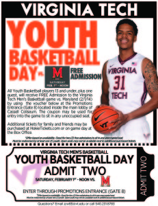 Virginia Tech Men's Basketball Youth Basketball Day